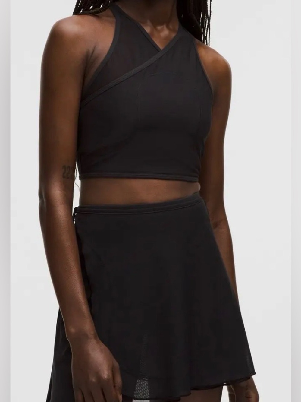 Lululemon Mesh Cross-Front Cropped Tank Top B/C Cup *SLNSH Collection - Picture 1 of 4